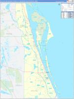 Palm Bay Melbourne Titusville Metro Area Wall Map